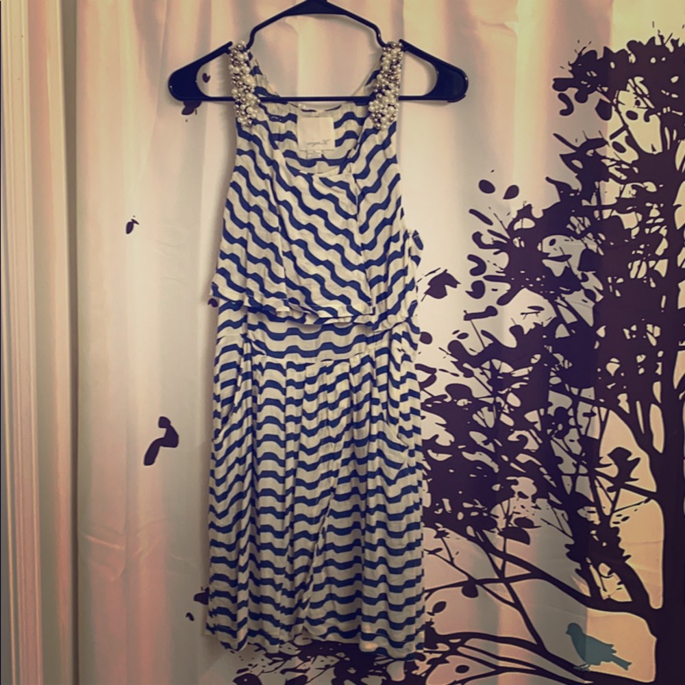 Fun Blue & White beaded sundress.